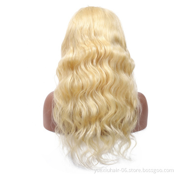 613 Lace Frontal Wig Body Wave Human Hair, Wholesale Price Virgin Blonde 613 Body Wave Lace Frontal Wig for Black Women